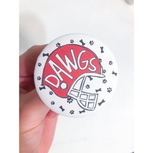 Dawgs helmet gameday button